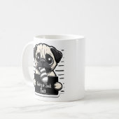 罪深い前足マグショット – Pug – コーヒーマグ コーヒーマグカップ (正面左)
