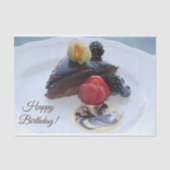 罪深きチョコレートケーキ お誕生日おめでとう 薄葉紙 (正面)