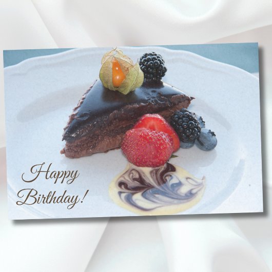罪深きチョコレートケーキ お誕生日おめでとう 薄葉紙