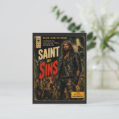 罪深き聖人 偽書籍カバー イエス・キリスト ポストカード (スタンド正面)