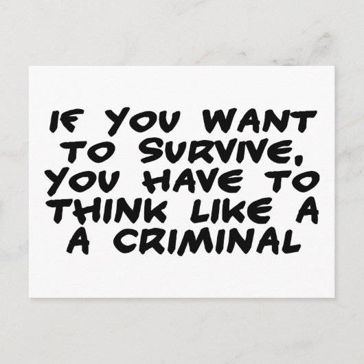 罪考え人のように ポストカード (正面)