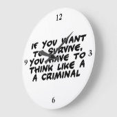 罪考え人のように ラージ壁時計 (傾斜)