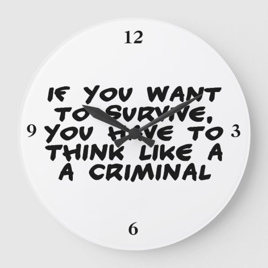 罪考え人のように ラージ壁時計 (正面)