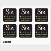 罪 – 推奨されない:キリスト教信仰福音 スクエアシール (シート)