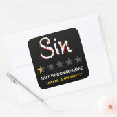 罪 – 推奨されない:キリスト教信仰福音 スクエアシール (封筒)