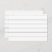 罫線のインデックス ノートカード (正面/裏面)