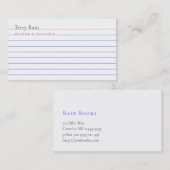 罫線/罫線付きインデックスカード 名刺 (正面/裏面)