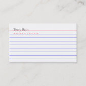 罫線/罫線付きインデックスカード 名刺 (正面)