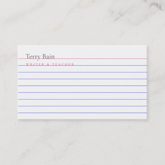 罫線/罫線付きインデックスカード 名刺 (正面)