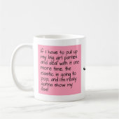 置かれた大きい女の子のパンティーの単語の名前をカスタムするを飾って下さい コーヒーマグカップ (左)