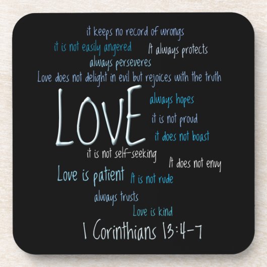置かれるコースター-愛は忍耐強い組合せです コースター (正面)
