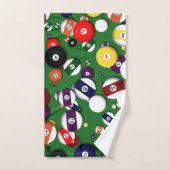 置かれるタオル-ビリヤード バスタオルセット (ハンドタオル)