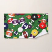 置かれるタオル-ビリヤード バスタオルセット (ハンドタオル)