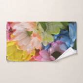 置かれるタオル-多彩のデイジーII バスタオルセット (ハンドタオル)