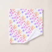 置かれるタオル-虹の泡 バスタオルセット (ウォッシュタオル)