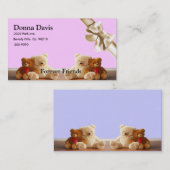 置かれるテディー・ベアの友人 名刺 (正面/裏面)