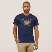 置かれるドラム-暗闇 Tシャツ (正面フル)