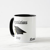 置かれる卒業のコップ2010年zazzleの飲み物項目 マグカップ (正面左)