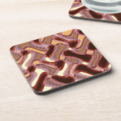 置かれる港及びモモの堅いプラスチックコースター コースター (左側)