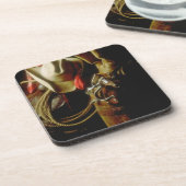 置かれる西部のギア牧場朝の日の出のコースター コースター (左側)