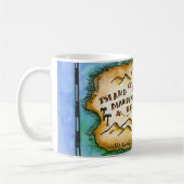 置き去りにされたオウムの海賊宝物地図のマグ コーヒーマグカップ (左)