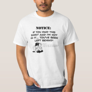 置き去りにされる Tシャツ