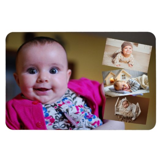 置パーソナライズされたカラフルき換えるイメージ マグネット (横)