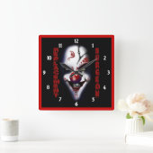 置換外科医 – 悪ピエロ スクエア壁時計 (ホーム)
