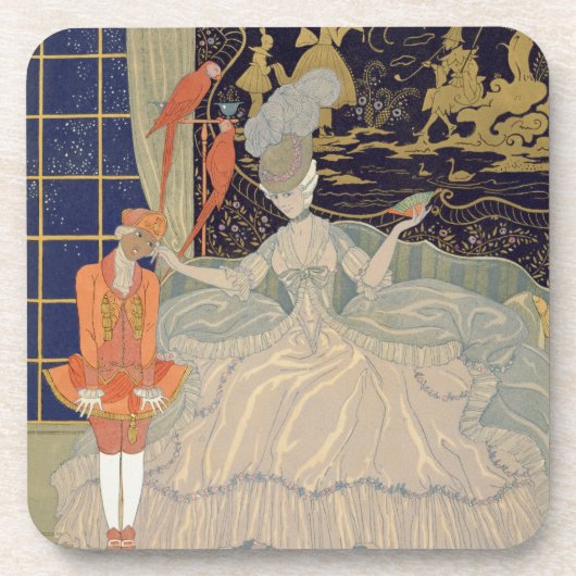 罰しますページ(色のlitho)を コースター (正面)