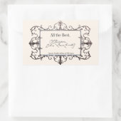 署ビクトリアン名作家蔵書票テンプレート 長方形シール (バッグ)