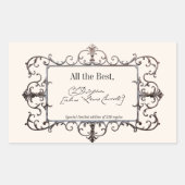 署ビクトリアン名作家蔵書票テンプレート 長方形シール (正面)