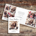 署モダン名 |白黒の写真数々の 三つ折りクリスマスカード<br><div class="desc">このシンプルとモダン休日の三つ折りカードは、署名のスタイルのスクリプトタイポグラフィでエレガント"メリークリスマス"と言う。あなたの家族の写真お気に入りのの8枚をこのシンプルの黒と白のカードに追加素晴らしして結果！</div>