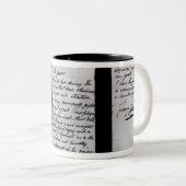 署名された手紙1887年(紙ペンとインク) (b/w pHで ツートーンマグカップ (正面右)