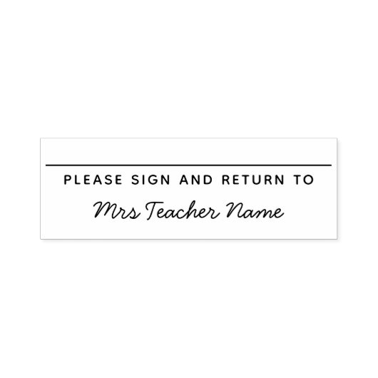 署名して名前署名に戻る セルフインキングスタンプ (デザイン)