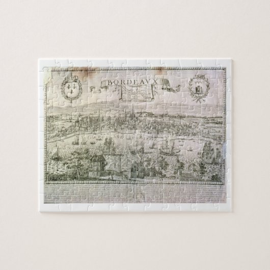 署名するボルドーおよび川ガロンヌ川の眺め ジグソーパズル (横)