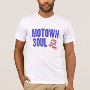 署名する密封されるMotownの精神渡される Tシャツ