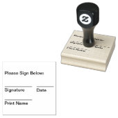 署名と日付 ラバースタンプ (押印)