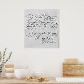 署名のある文字のページ ポスター (キッチン)