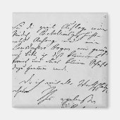 署名のある文字のページ マグネット (正面)