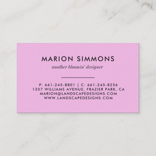 署名のフェイクな金ゴールドのパイナップル名刺 名刺 (裏面)