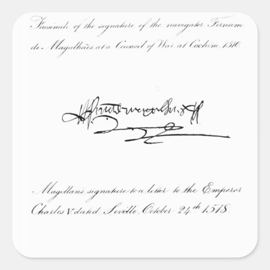 署名の例 スクエアシール (正面)