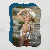 署名の卒業発表 案内状 (正面/裏面)