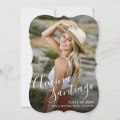 署名の卒業発表 案内状 (正面)