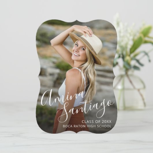 署名の卒業発表 案内状 (スタンド正面)