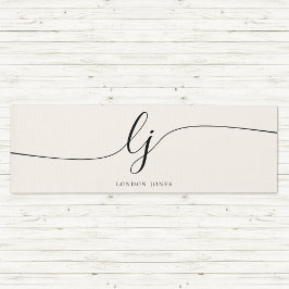 署名の名前シンプルの手書きスクリプモダント ヨガマット