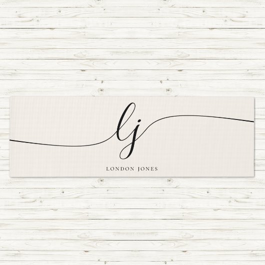 署名の名前シンプルの手書きスクリプモダント ヨガマット