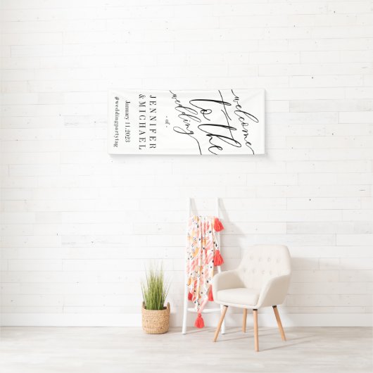 署名の大きな歓迎の結婚一覧 横断幕 (インサイチュ)