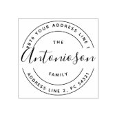 署名の姓の円リース ラバースタンプ (インプリント)