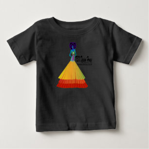 署名の幼児Tシャツw/BlackのRaglan袖 ベビーTシャツ