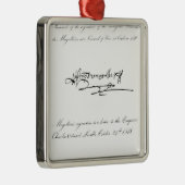 署名の2つの例 メタルオーナメント (右)